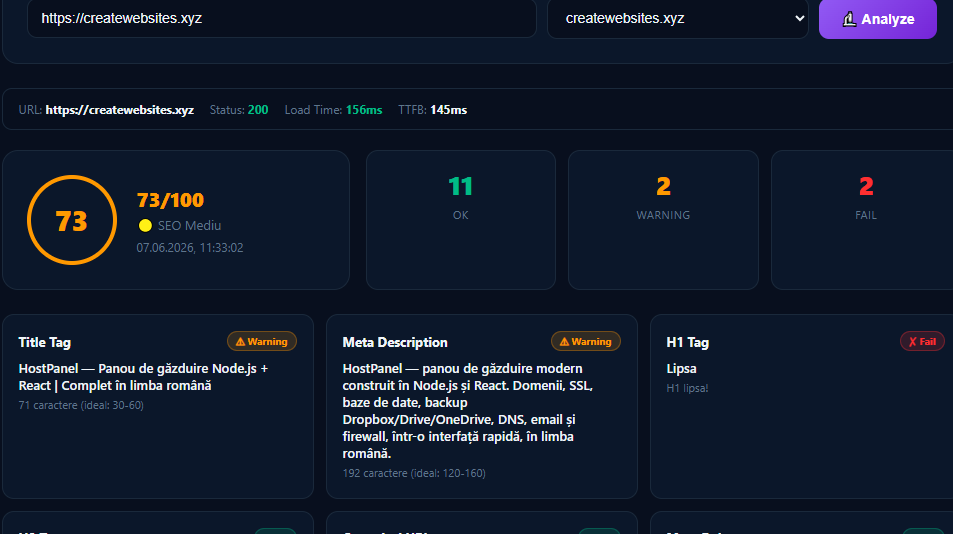 SEO ANALYZER